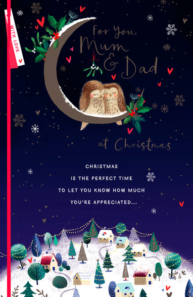 Luxury Mum and Dad Christmas card