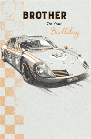 Brother birthday card - sports car