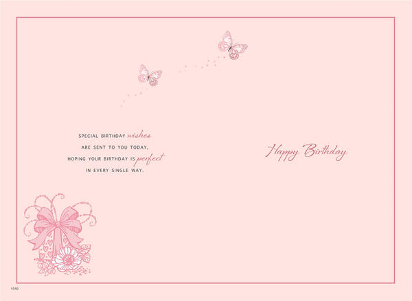 Sister in law birthday card - flowers and cocktails