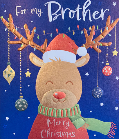 Brother Christmas card - cute reindeer