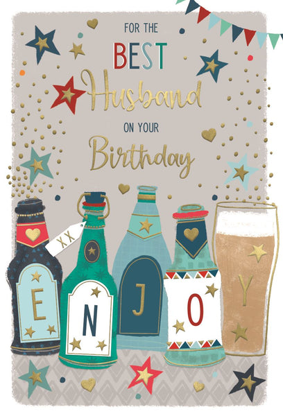 Husband birthday card - birthday beers