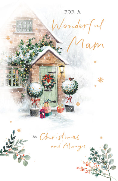 Mam Christmas card- festive home