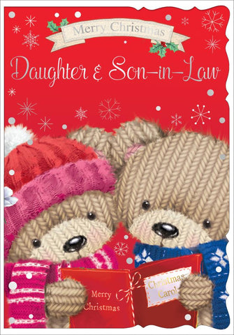 Daughter and Son-in-law Christmas card - cute bears