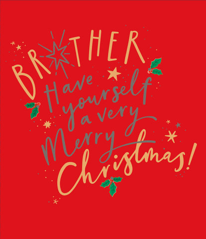 Brother Christmas card -sparkling text