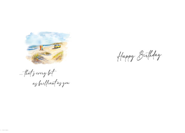 Son birthday card - beach