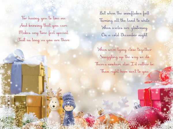 Partner Christmas card - sentimental verse