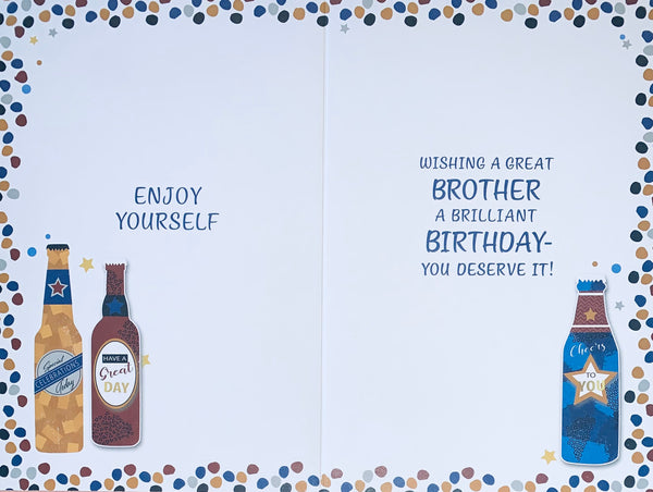 Brother birthday card- birthday beers