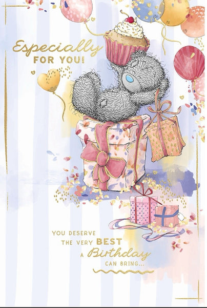 Me to you general birthday card - gifts and cupcakes