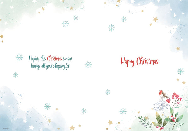 Neighbour Christmas card - festive home