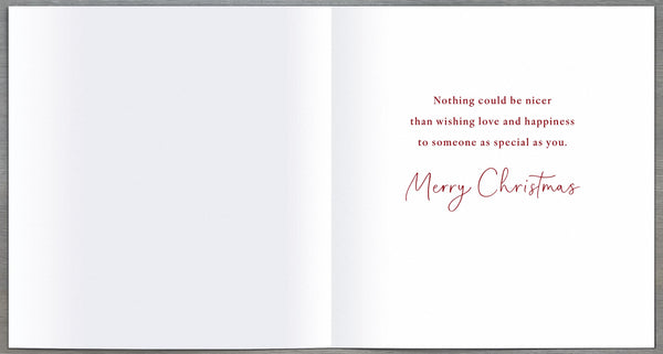 Someone special Christmas card- Xmas flowers