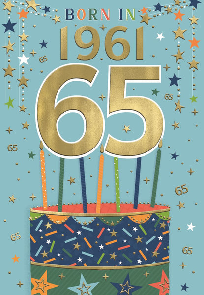 65th birthday card- born in 1961