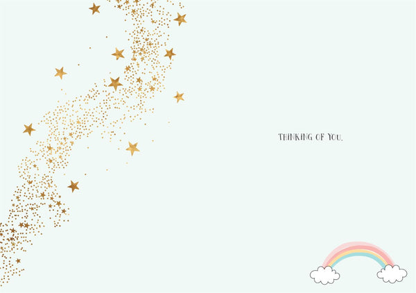 Thinking of you card - Stars and rainbows