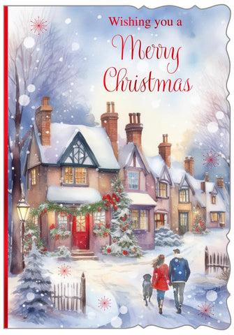 General Christmas card- festive walk