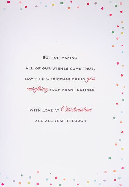 Granddaughter Christmas card - sentimental verse