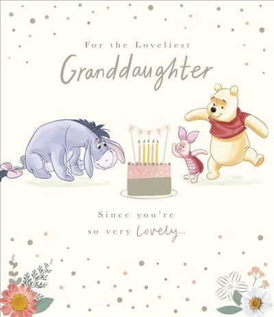Granddaughter birthday card - Winnie the Pooh
