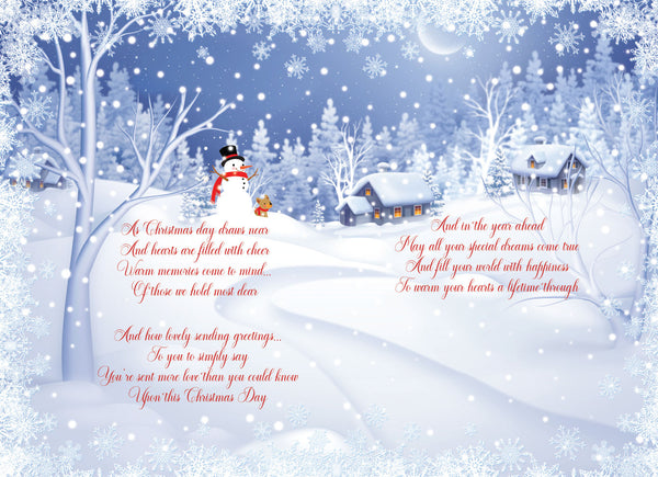 Son and Daughter-in-law Christmas card - loving verse