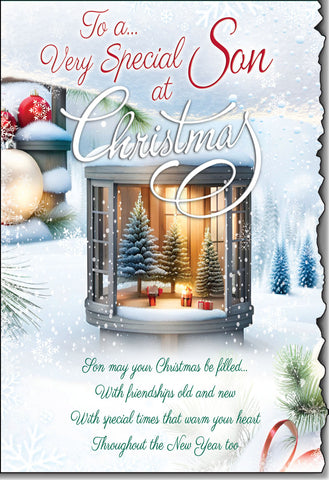 Son Christmas card - sentimental verse