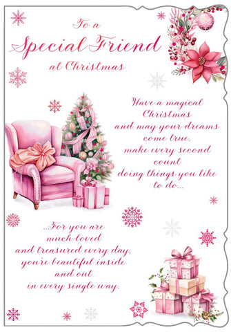 Special friend Christmas card - Xmas home