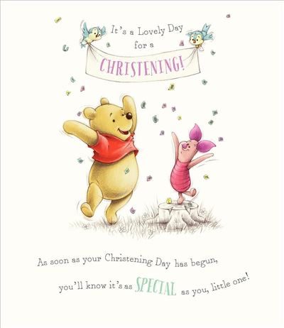 Christening card - Winnie the Pooh