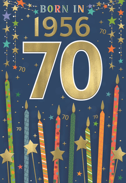 70th birthday card - born in 1956