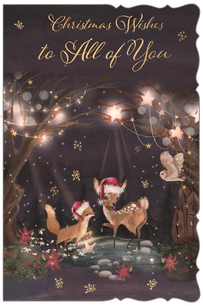 To All of you Christmas card - cute reindeer