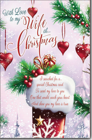 Wife Christmas card - sentimental verse