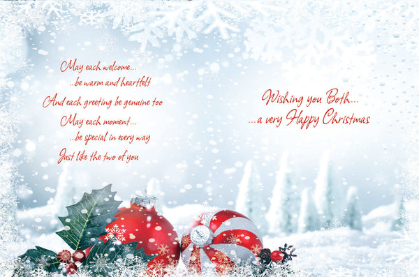 Daughter and Son-in-law Christmas card- sentimental verse- Large card