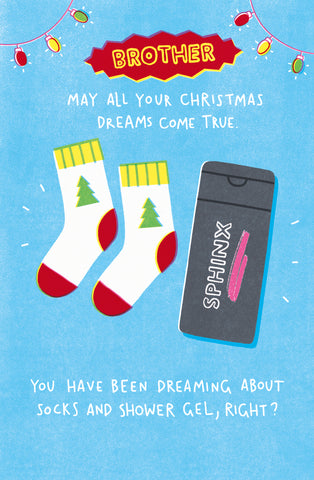 Brother Christmas card - dream gifts