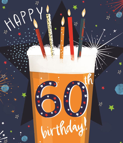 60th birthday card- birthday beers