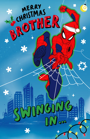 Brother Christmas card - Spider Man