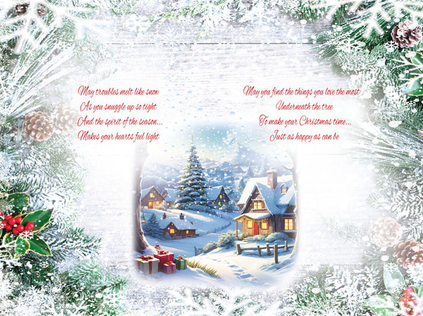 Brother and partner Christmas card - sentimental verse