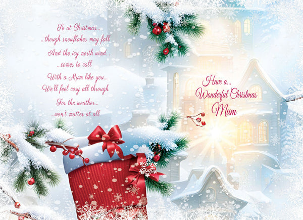 Mum Christmas card - loving verse