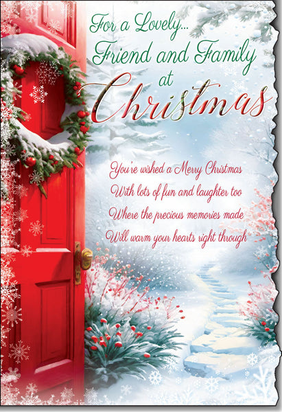 Friend and family Christmas card- Thoughtful verse