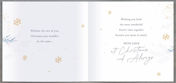 Daughter and Son-in-law Christmas card - Xmas flowers