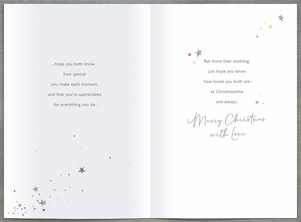 Daughter and Son-in-law Christmas card - Luxury card