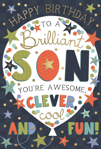 Son birthday card - brilliant son