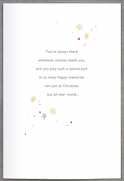 Mum Christmas card- sentimental verse