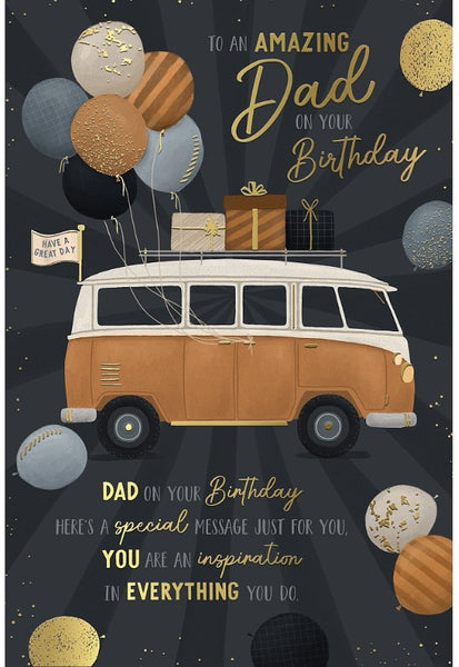 Dad birthday card - camper van