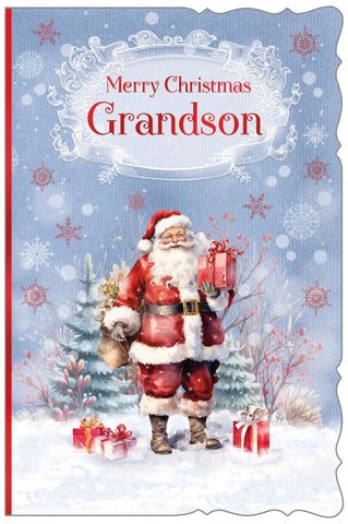 Grandson Christmas card - classic Father Christmas
