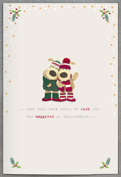 Luxury Mum and Dad Christmas card - Boofle