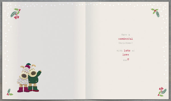 Nan and Grandad Christmas card - Boofle