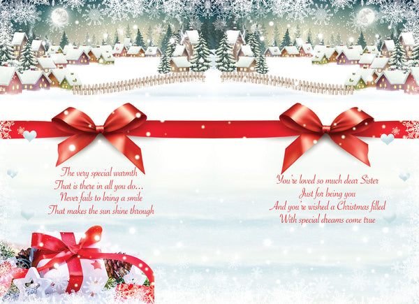 Sister Christmas card- Sentimental verse