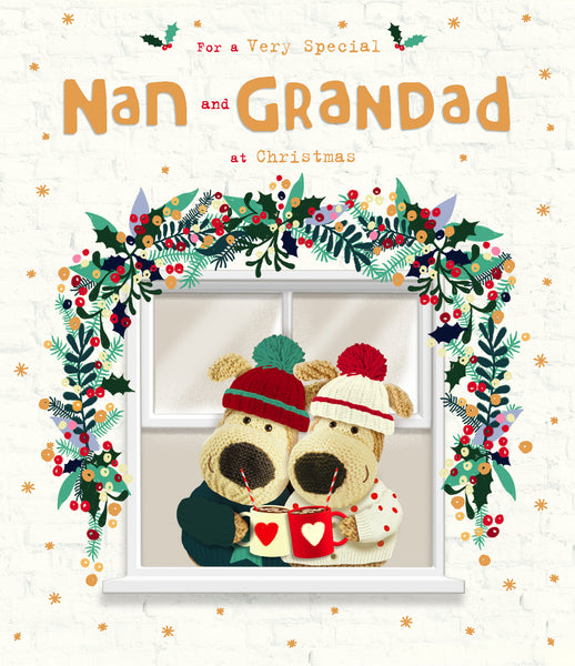 Nan and Grandad Christmas card - Boofle