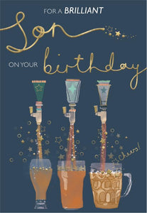 Son birthday card - birthday drinks