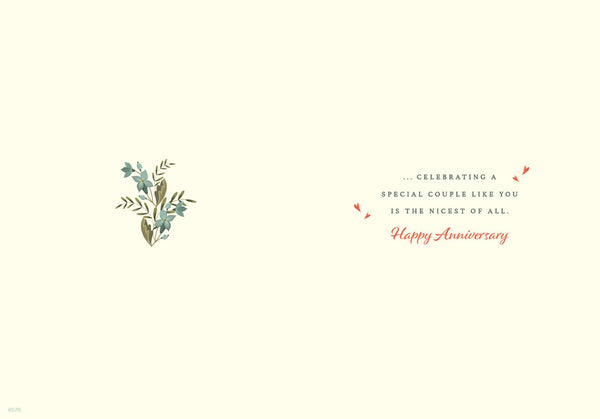 General Wedding anniversary card - floral heart