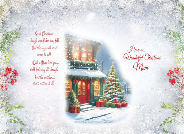 Mum Christmas card - loving verse