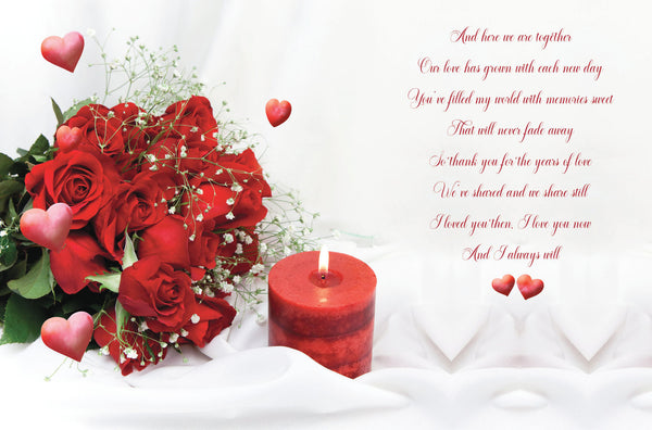 Wife anniversary card - sentimental verse