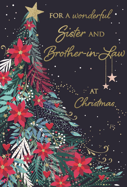 Sister and Brother-in-law Christmas card - Xmas tree