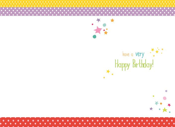 Niece birthday card- cute and colourful