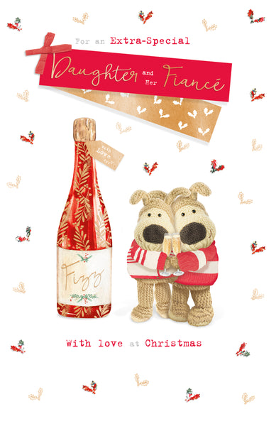 Daughter and Fiancé Christmas card - Boofle - Luxury card